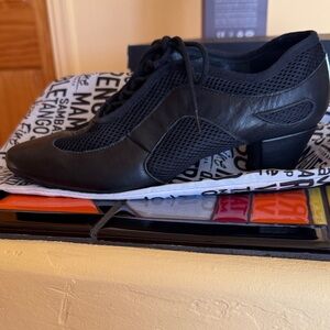 Dance Class Black Lace-Up Heels